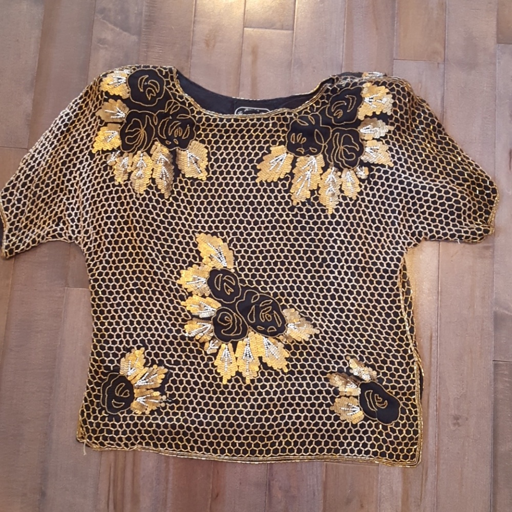 Vintage Jean for Joseph Le Bon Sequined Top Size M